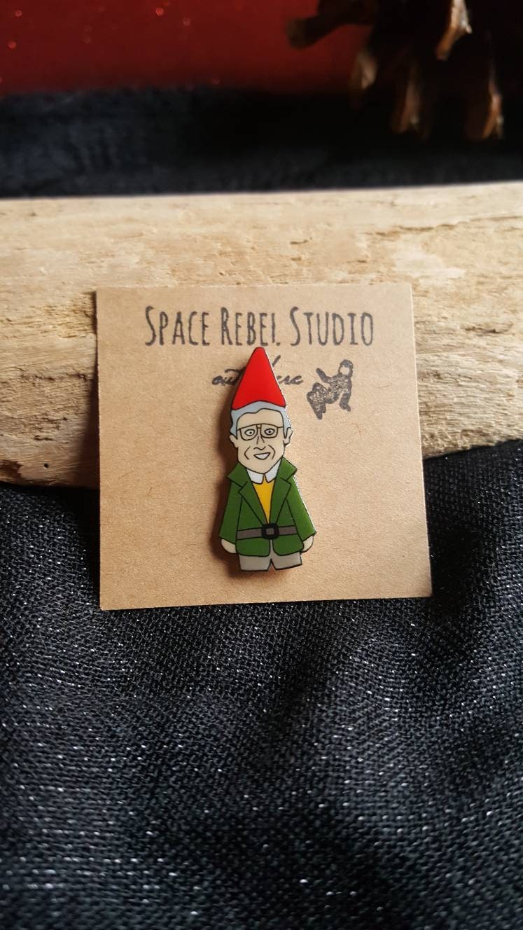 Gnome Chomsky Pin ~ Brosche Abzeichen Noam Chomsky Schmuck Handgezeichnet von SpaceRebelStudio