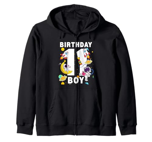11 Yrs Old Birthday Boy Astronaut Space Ballon 11. Geburtstag Kapuzenjacke 11 Yrs Old Birthday Boy Astronaut Space Ballon 11. Geburtstag Kapuzenjacke von Spaceman Birthday Ideas Birthday Boy Astronaut