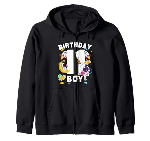 11 Yrs Old Birthday Boy Astronaut Space Ballon 11. Geburtstag Kapuzenjacke 11 Yrs Old Birthday Boy Astronaut Space Ballon 11. Geburtstag Kapuzenjacke von Spaceman Birthday Ideas Birthday Boy Astronaut