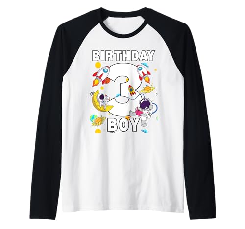 3 Yrs Old Birthday Boy Astronaut Space Ballon 3. Geburtstag Raglan 3 Yrs Old Birthday Boy Astronaut Space Ballon 3. Geburtstag Raglan von Spaceman Birthday Ideas Birthday Boy Astronaut