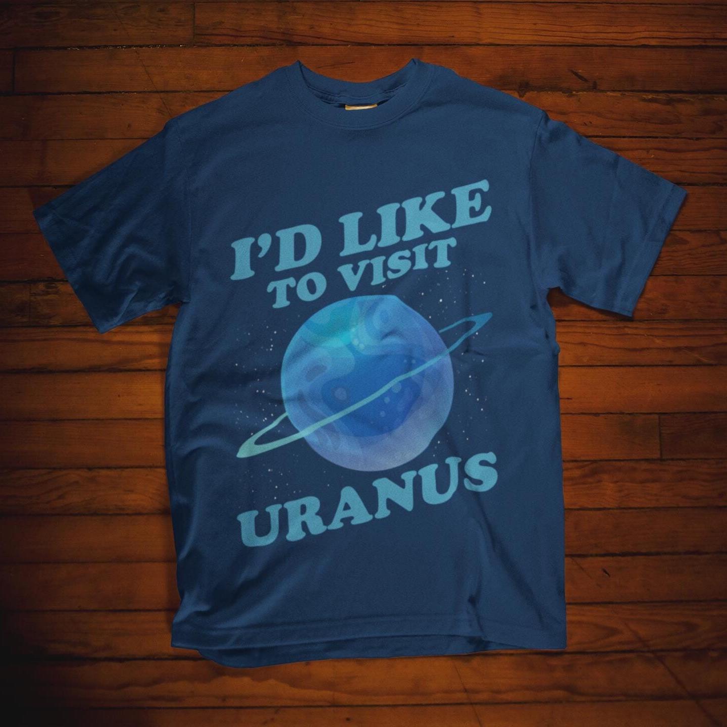 Nasa Weltraum T Shirt, Planet Uranus Lustige Astronomie 100% Baumwolle Shirt Nasa Weltraum T Shirt, Planet Uranus Lustige Astronomie 100% Baumwolle Shirt von Spacepacas