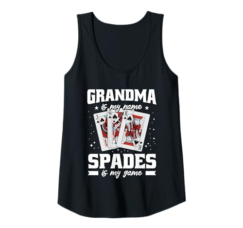 Damen Lustiger Spadesspieler Grandma is My Name Spades is My Game Tank Top von Spades Apparel Für Oma