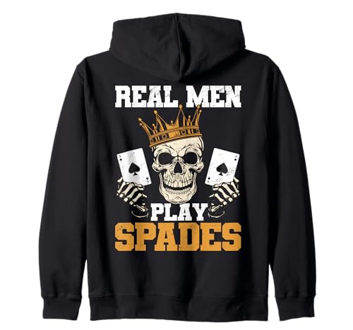 Pik Spielerdesign Echte Männer spielen Spaten Kapuzenjacke Pik Spielerdesign Echte Männer spielen Spaten Kapuzenjacke von Spades Lover Card Game Designs