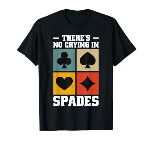Retro Spades Bash Design Männer Frauen - Karten Spieleabend T-Shirt von Spades Trick Taking Kartenspiel Überraschung