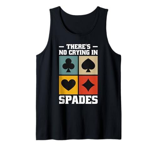 Retro Spades Bash Design Männer Frauen - Karten Spieleabend Tank Top von Spades Trick Taking Kartenspiel Überraschung