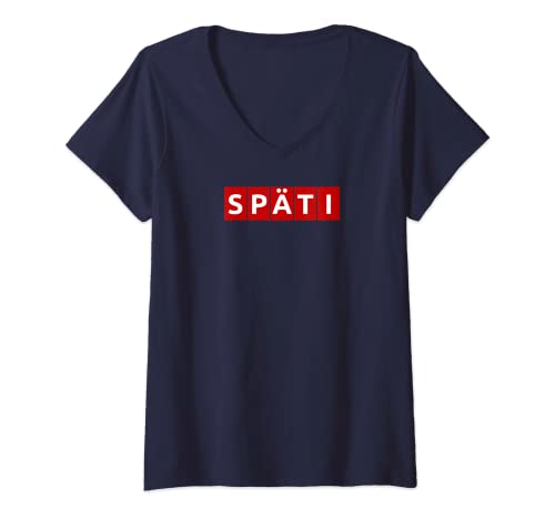 Damen SPÄTI - Logo rot - Berliner Kultur - Nerd Humor - Spätkauf T-Shirt mit V-Ausschnitt Damen SPÄTI - Logo rot - Berliner Kultur - Nerd Humor - Spätkauf T-Shirt mit V-Ausschnitt von Spätverkauf