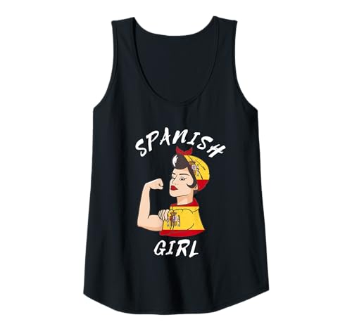 Damen Spanische Mädchen Starke Frau Spanien Flagge Roots Pride Tank Top Damen Spanische Mädchen Starke Frau Spanien Flagge Roots Pride Tank Top von Spain Country Spanish Flag España Roots