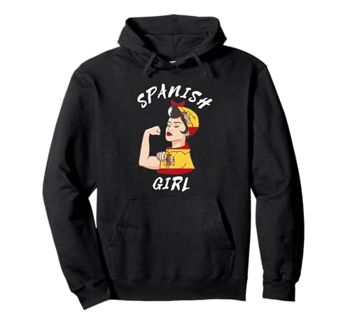 Spanische Mädchen Starke Frau Spanien Flagge Roots Pride Pullover Hoodie Spanische Mädchen Starke Frau Spanien Flagge Roots Pride Pullover Hoodie von Spain Country Spanish Flag España Roots