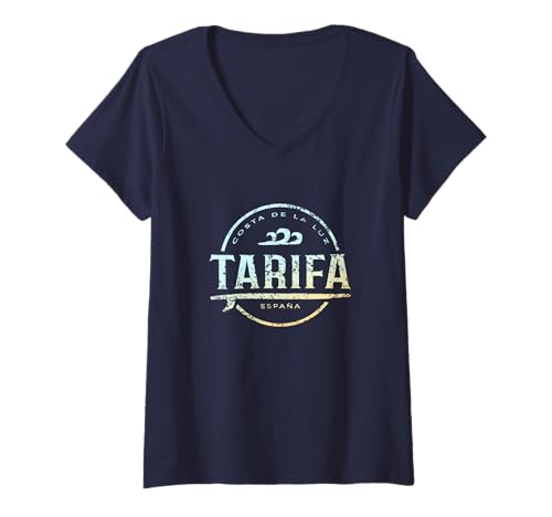 Damen Tarifa España - Retro Tarifa Spanien Vintage Surf T-Shirt mit V-Ausschnitt Damen Tarifa España - Retro Tarifa Spanien Vintage Surf T-Shirt mit V-Ausschnitt von Spain Shoreline Apparel