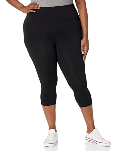 Spalding Damen Capri Leggings, Hohe Taille, Schwarz, M von Spalding