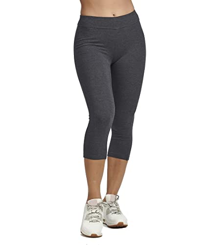 Spalding Damen Essential Capri Leggings, Anthrazit, 1X von Spalding