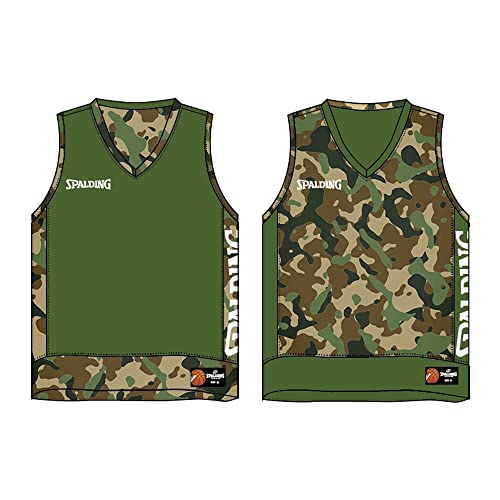 SPALDING - Wende-Tank-Top - Basketball-Top - Camouflage/Khaki - Größe XL - Sportbekleidung - Basketball von Spalding