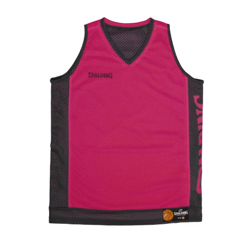 SPALDING - Wende-Tank-Top - Basketball-Top - Fuchsia/Schwarz - Größe L - Sportbekleidung - Basketball von Spalding