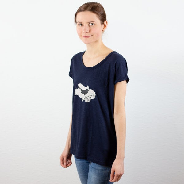 Spangeltangel Damenshirt "Vogel", T-Shirt, gedrucktes Tier-Motiv, für Frauen, Natur, Mode, nachhaltig von Spangeltangel