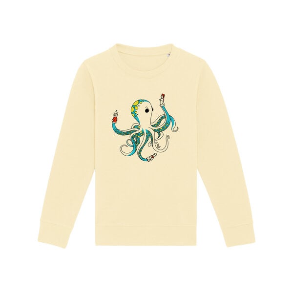 Spangeltangel Kinder-Sweatshirt "Oktopus", bedruckt, von Spangeltangel