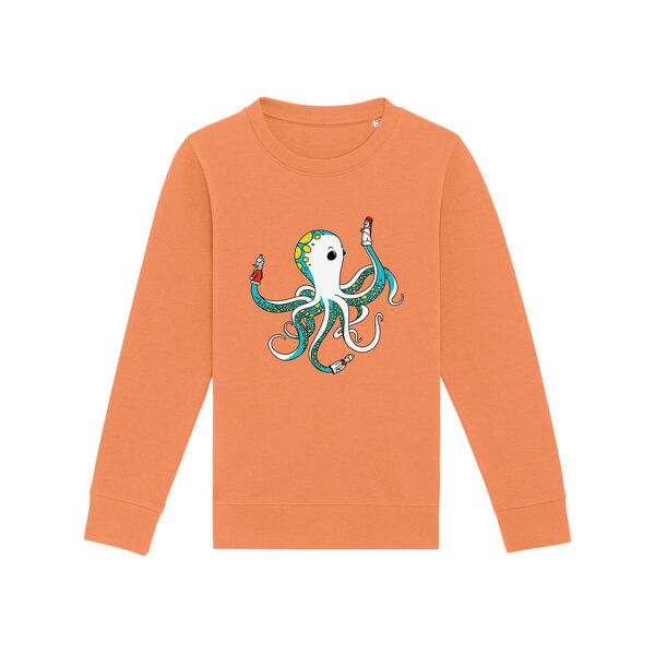 Spangeltangel Kinder-Sweatshirt "Oktopus", bedruckt, von Spangeltangel
