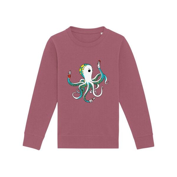 Spangeltangel Kinder-Sweatshirt "Oktopus", bedruckt, von Spangeltangel