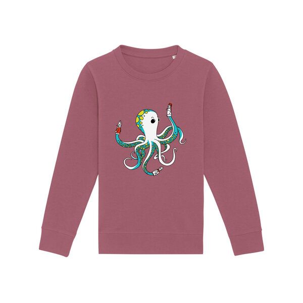 Spangeltangel Kinder-Sweatshirt "Oktopus", bedruckt, von Spangeltangel