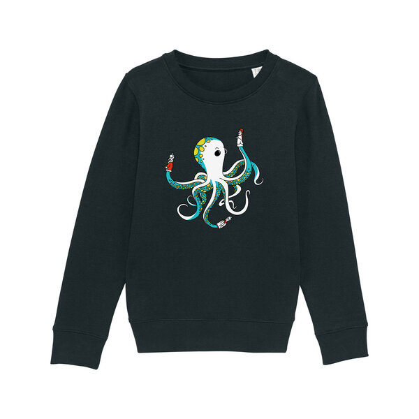 Spangeltangel Kinder-Sweatshirt "Oktopus", bedruckt, von Spangeltangel