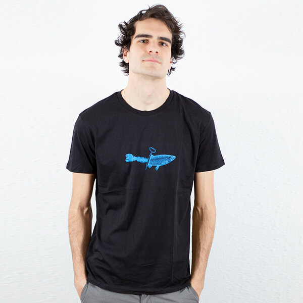Spangeltangel T-Shirt, "Dosenfisch", Männershirt, Siebdruck, Fischmotiv von Spangeltangel