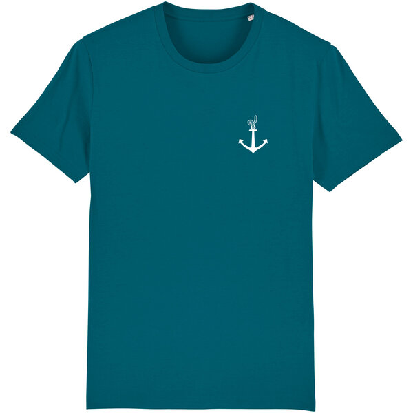 Spangeltangel T-Shirt "Anker", Männershirt, Herrenshirt, bedruckt, Siebdruck, T-Shirt, Biobaumwolle von Spangeltangel