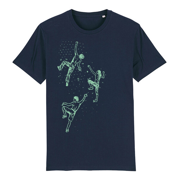 Spangeltangel T-Shirt "Bouldern", Herren, Klettern, bedruckt, Siebdruck, Bio-Baumwolle von Spangeltangel