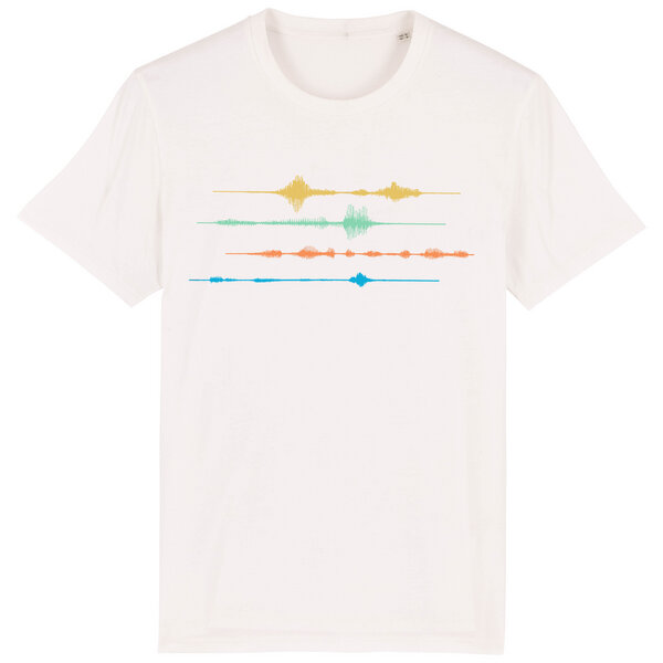 Spangeltangel T-Shirt "Frequenz", Siebdruck, Musik, Schallwelle, Biobaumwolle von Spangeltangel