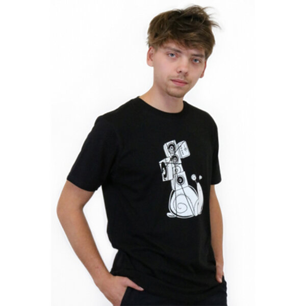 Spangeltangel T-Shirt "Soundschnecke", Herren, Bio-Baumwolle, Siebdruck, Musik von Spangeltangel