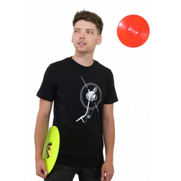 Spangeltangel T-Shirt "Turntable", schwarz, nachhaltig, Herren, Baumwolle, Plattenspieler, Vinyl von Spangeltangel