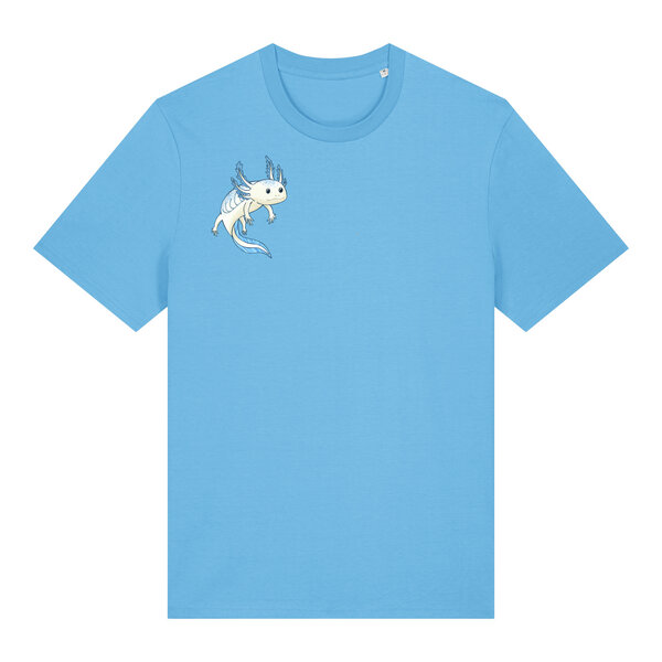Spangeltangel T-Shirt bedruckt, Axolotl, nachhaltig, Tiere, Unisex, lustig, Biobaumwolle von Spangeltangel