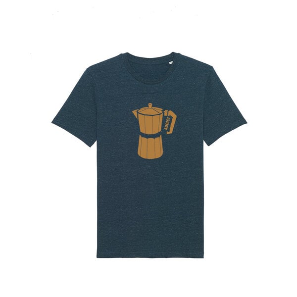 Spangeltangel T-Shirt bedruckt, Kaffee Addict, Siebdruck, Herren, Bio-Baumwolle von Spangeltangel