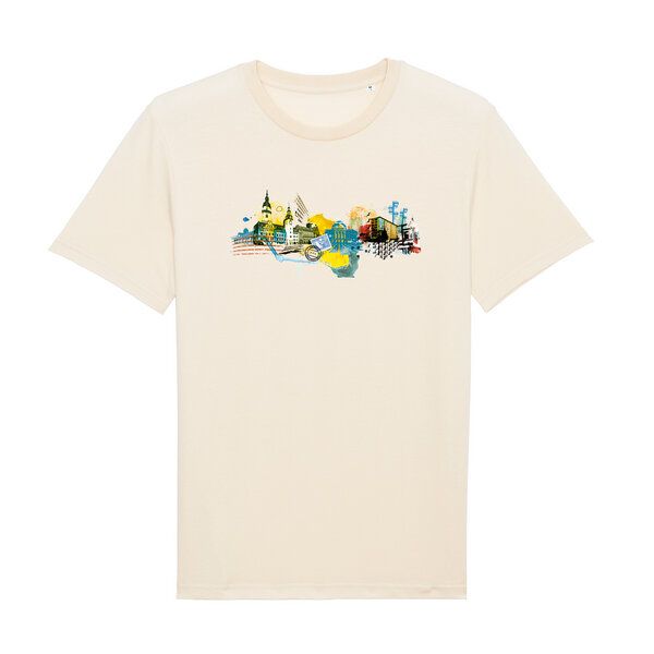 Spangeltangel bedrucktes T-Shirt, Chemnitz, nachhaltig, Stadt, Herren, Damen, Unisex, Biobaumwolle von Spangeltangel