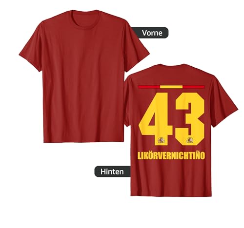 Spanien Sauf Trikot Herren Likörvernichter Legende Saufnamen T-Shirt von Spanien Sauf Trikot - Spanien Trikot Merch