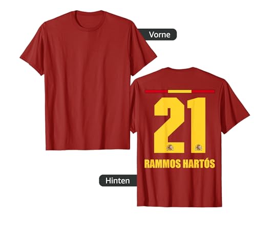 Spanien Sauf Trikot Herren Rammos Hartos Legende Saufnamen T-Shirt von Spanien Sauf Trikot - Spanien Trikot Merch