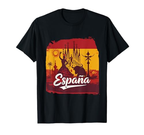 Spanien Frauen Spanischer Flamenco España Stier Männer T-Shirt von Spanische Erinnerungen an Madrid Barcelona