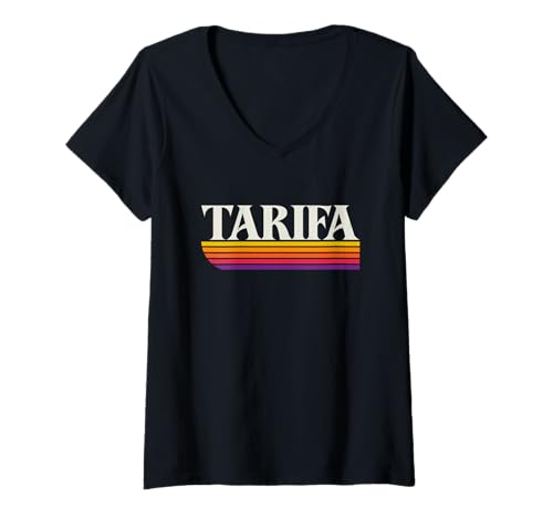Damen Tarifa Spanien Retro - Tarifa Cádiz España T-Shirt mit V-Ausschnitt Damen Tarifa Spanien Retro - Tarifa Cádiz España T-Shirt mit V-Ausschnitt von Spanish Throwbacks