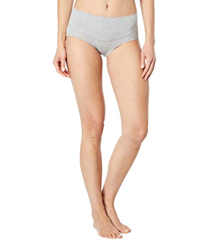 SPANX Cotton Comfort Brief, Damen Unterhosen Baumwolle Unterwäsche, Heather Grey, M von Spanx