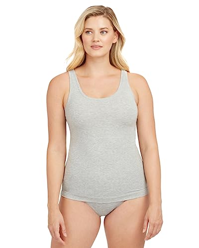 SPANX Cotton Control Tank, Damen Tanktop, Heather Grey, L von Spanx