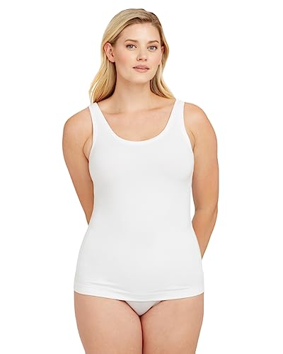 SPANX Cotton Control Tank, Damen Tanktop, Weiß, L von Spanx