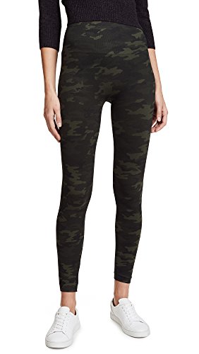 SPANX Damen Übergröße Look at Me Now Seamless Leggings Grün Camo 1X 26 von Spanx