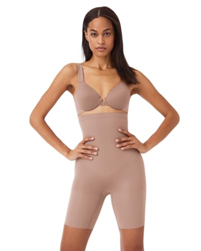 SPANX Shapewear für Damen Tummy Control High-Waisted Power Short (Regular und Übergröße), Café Au Lait, S von Spanx