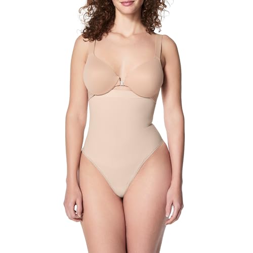 SPANX sculpt Seamless Power High Waist Thong - Damen Shapewear Dessous - Nahtloser Tanga - Keine sichtbaren Slip-Linien, Nude (Soft Nude), L von Spanx