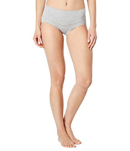 SPANX Cotton Comfort Brief, Damen Unterhosen Baumwolle Unterwäsche, Heather Grey, L von Spanx