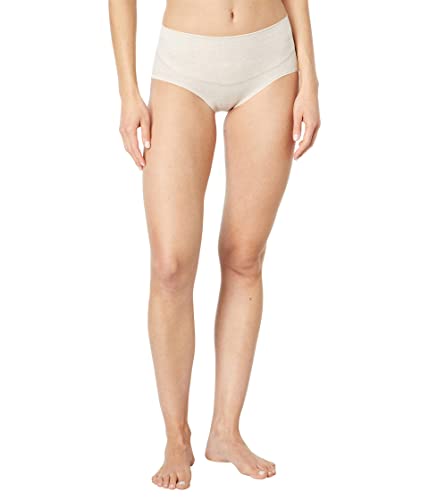 SPANX Cotton Comfort Brief, Damen Unterhosen Baumwolle Unterwäsche, Heather Oatmeal, XL von Spanx