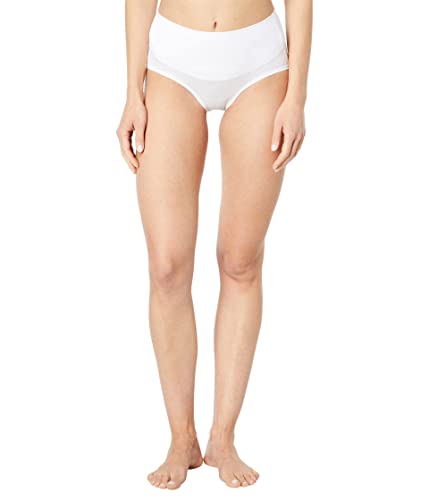 SPANX Cotton Comfort Brief, Damen Unterhosen Baumwolle Unterwäsche, Weiß, L von Spanx