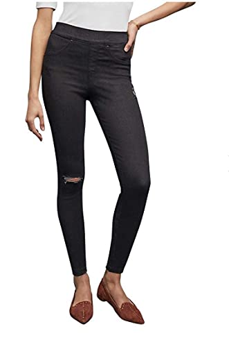 Spanx Damen Distressed Skinny Jean Leggins Baselayer-Hose, Vintage Black, XL von Spanx