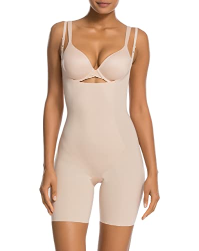 Spanx Damen Formender Body Thinstincts Targeted Open-Busthapesuit, Beige (Soft Nude 0), 38 (Herstellergröße: M) von Spanx