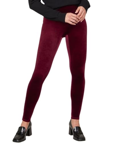 Spanx Damen Velvet Leggings Shapewear-Unterhose, Burgundy, S von Spanx