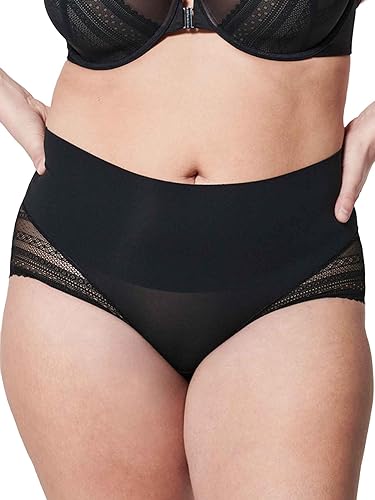 Spanx Illusion Lace Hi-Hipster Shapewear-Unterhose Damen, Very Black, XL von Spanx