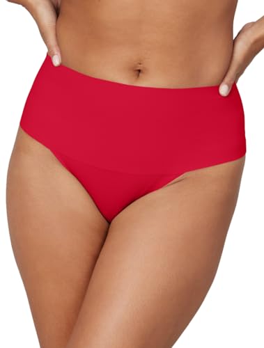 Spanx Undie-tectable Thong Unterwäsche Damen, Red Pop, XL von Spanx